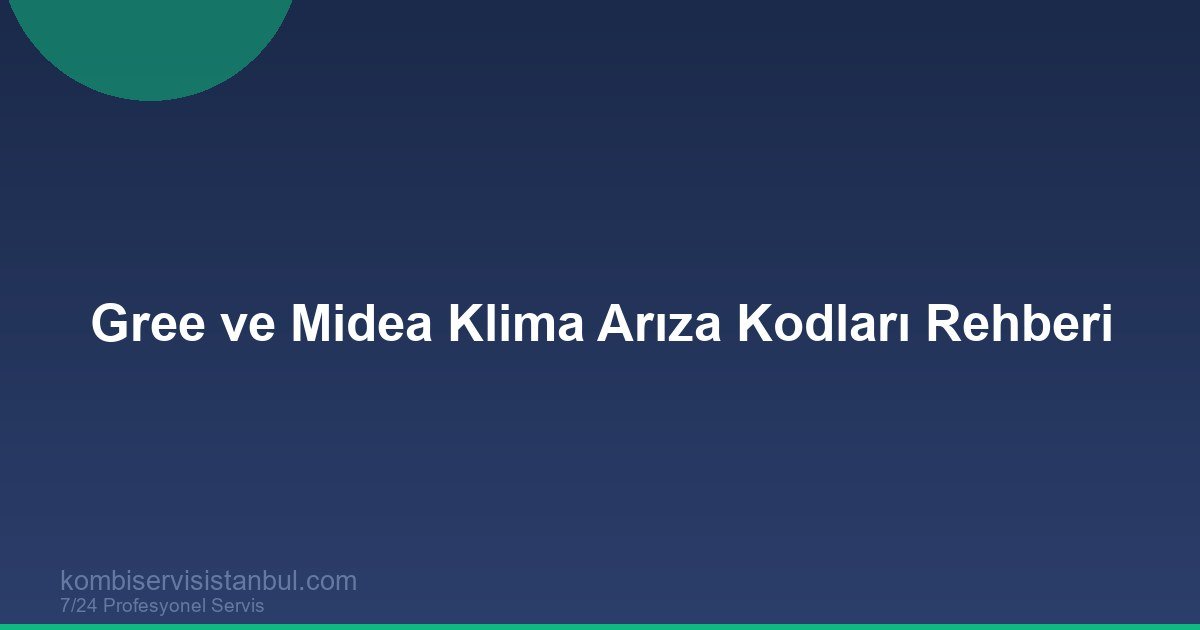 Gree ve Midea Klima Arıza Kodları 2026 | E1 E2 E4 F1 Rehberi