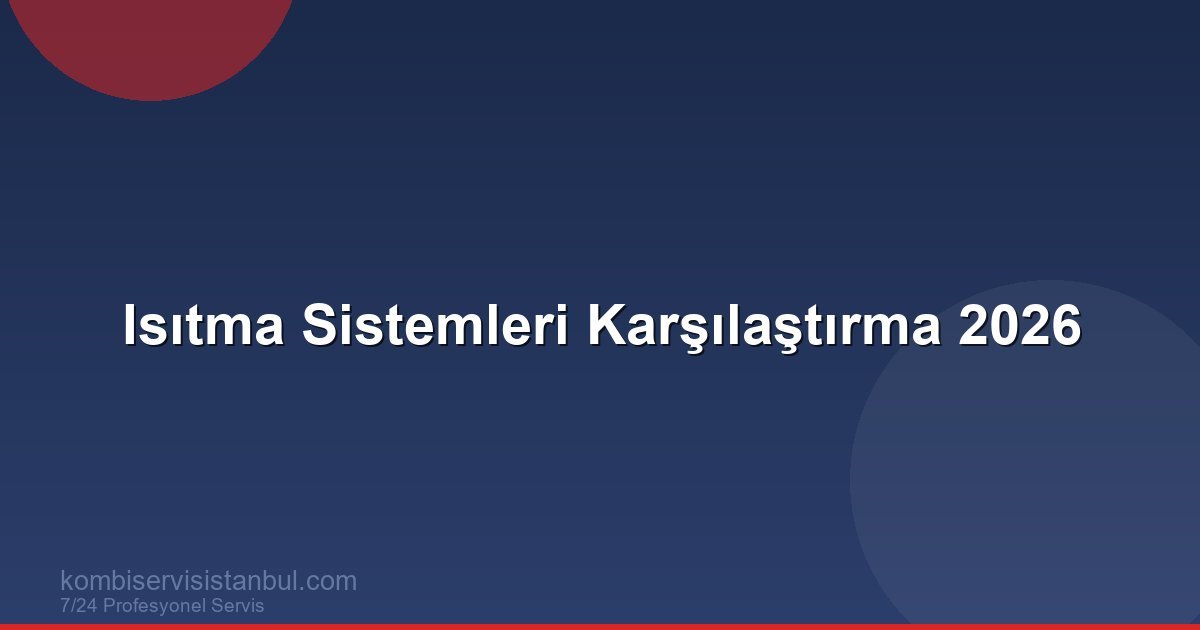 Isıtma Sistemleri Karşılaştırma 2026 | Kombi Rehberi