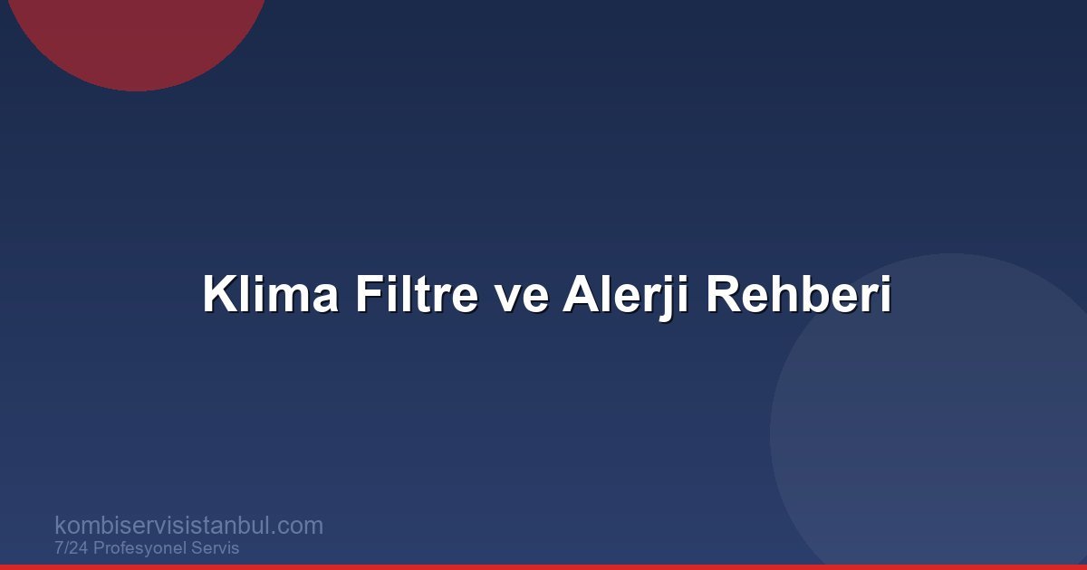 Klima ve Alerji: Temiz Filtre, Sağlıklı Hava