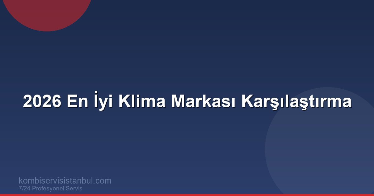 2026'da En İyi Klima Markası Hangisi?