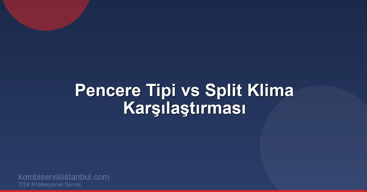 Pencere Tipi vs Split Klima: Hangisi Daha İyi?