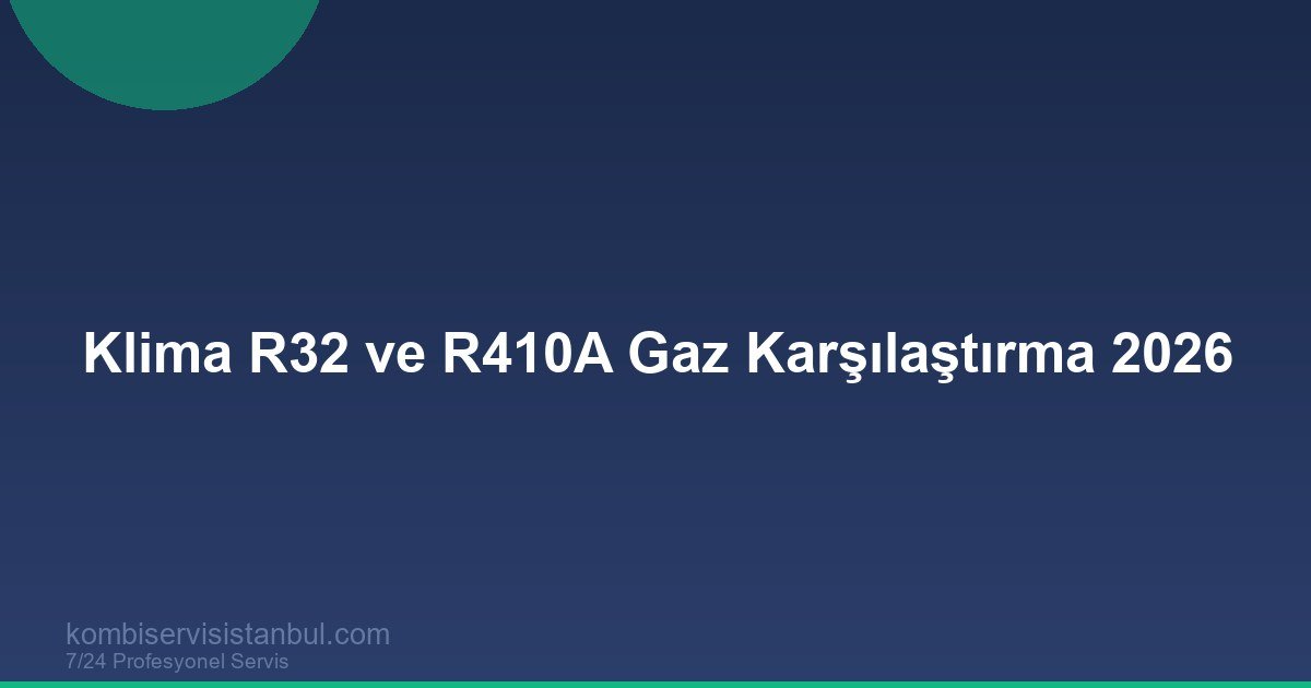 Klima R32 ve R410A Gaz Karşılaştırma 2026 | Hangisi Daha Verimli?